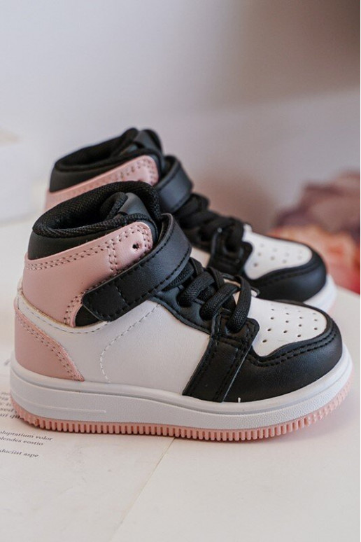 Kõrge Laste spordijalatsid Valget-Tumeroosad värvi Teredite