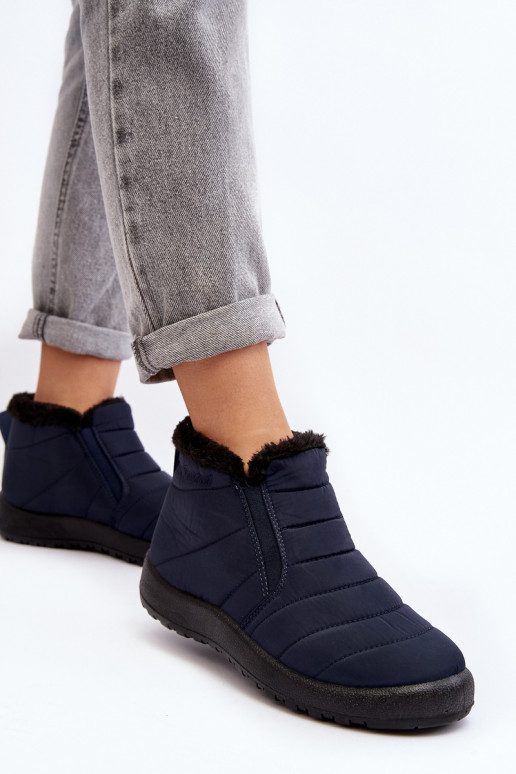 voodriga Sellel ondalad naiste nööpidega lumesaapad tumesinist värvi Enmore