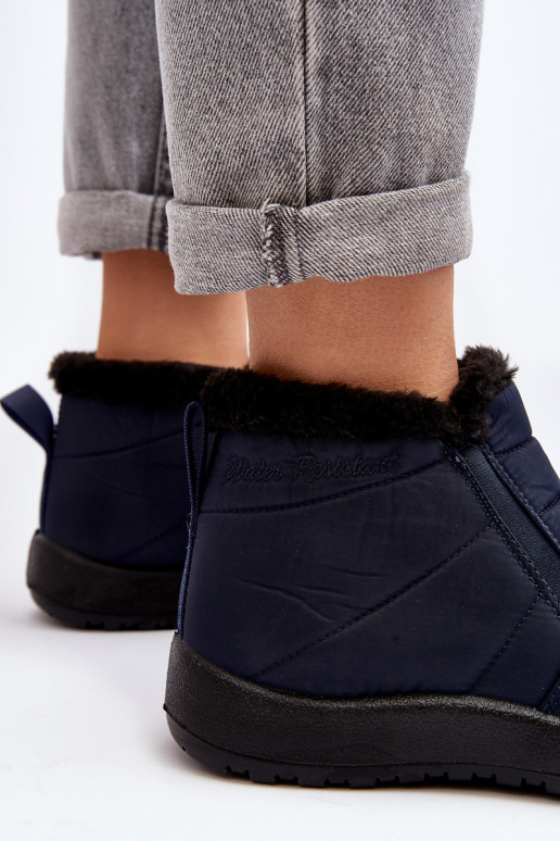 voodriga Sellel ondalad naiste nööpidega lumesaapad tumesinist värvi Enmore