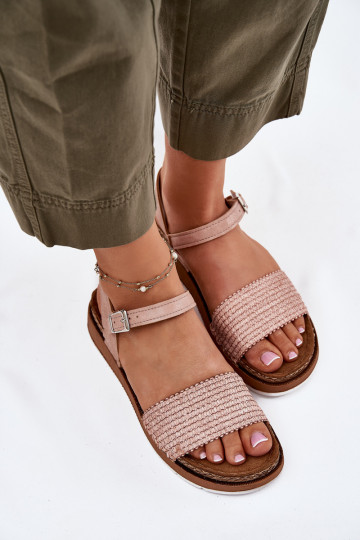 Pealistesandaalid Koos punutisega Passi juurdeku Inblu GS000050 Tumeroosad värvi