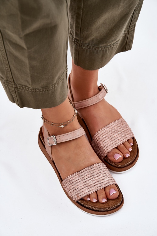 Pealistesandaalid Koos punutisega Passi juurdeku Inblu GS000050 Tumeroosad värvi