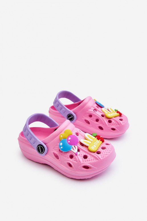 Laste jalanõud Kerged rannaplätud Valgus Crocs Sussid Tumeroosad värvi Ssisseeets