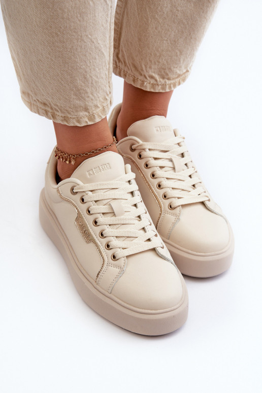 Sneakers tüüpi jalanõud Pealiste omad Big Star NN274334 Memory Foam System beeži värvi