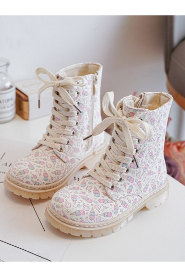 voodriga Pealiste poolsaapad Laste jalanõud tõmblukuga beeži värvi Dolida