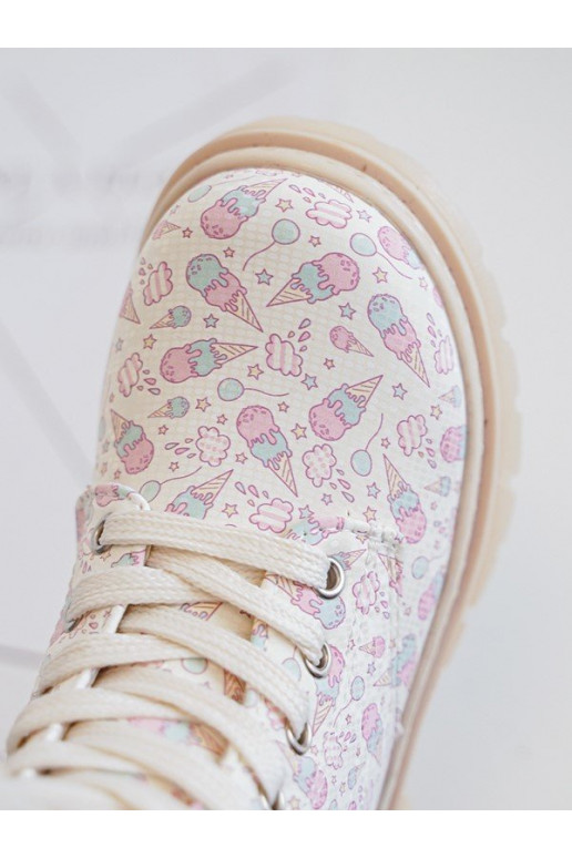 voodriga Pealiste poolsaapad Laste jalanõud tõmblukuga beeži värvi Dolida