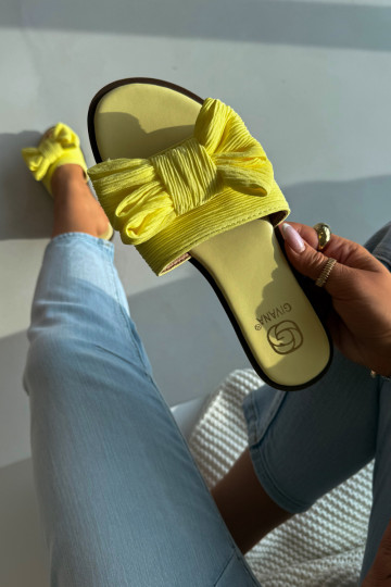 naiste plätud laiade nööridega lipsukesega Kollased Amivelle