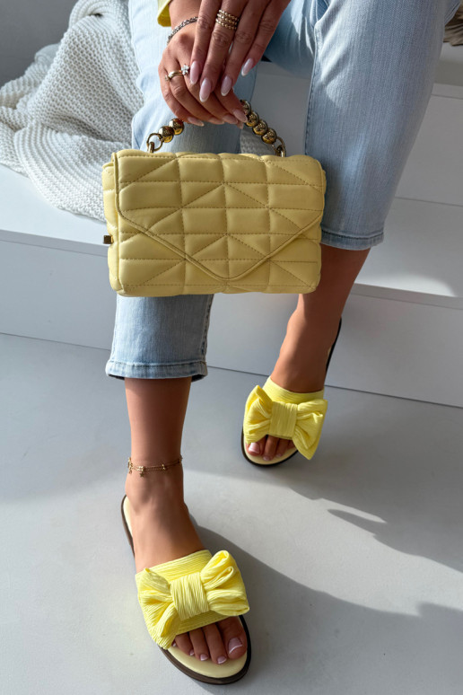 naiste plätud laiade nööridega lipsukesega Kollased Amivelle