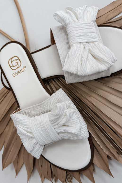 naiste plätud laiade nööridega lipsukesega valget värvi Amivelle