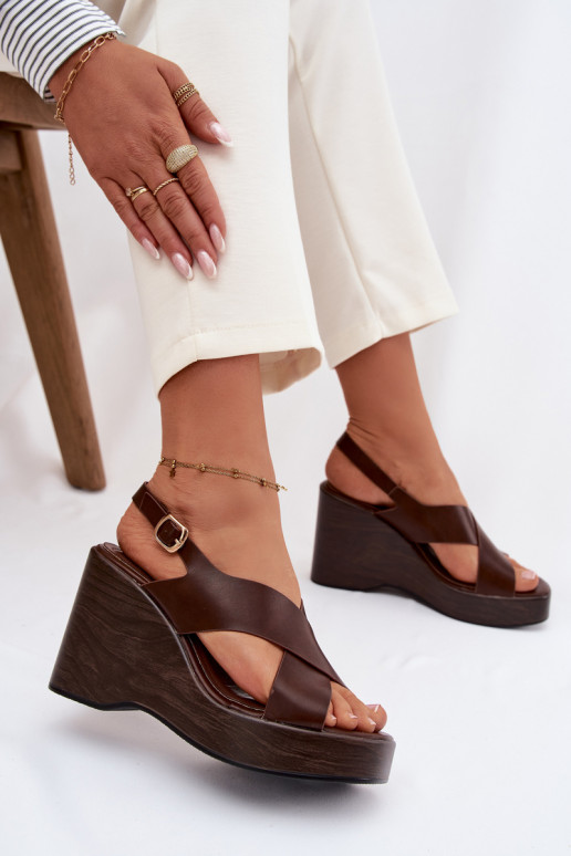 Pealistesandaalid eko-nahast Peal buskinie Czekoladosissee Janivra