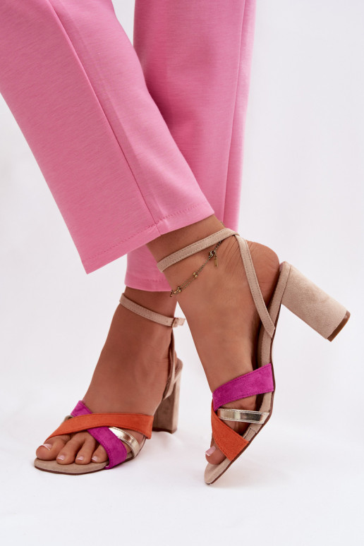 Pealistesandaalid Triipudega Eco Suedeosissee beeži värvi Karilora