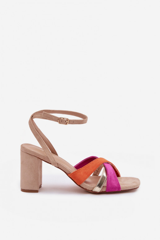 Pealistesandaalid Triipudega Eco Suedeosissee beeži värvi Karilora