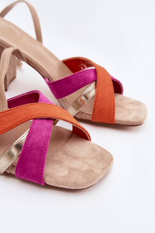 Pealistesandaalid Triipudega Eco Suedeosissee beeži värvi Karilora