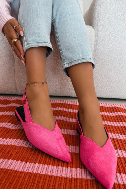 Baleriinad Kuldse pandlaga Eco Suedeosissee Tumeroosad värvi Palerra