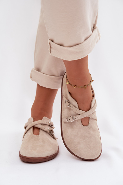 Pealhk seemisnakhsed jalatsid Barefoot Pealiste omad Triipudega Zazoo N1271 Elevandiluu värvi