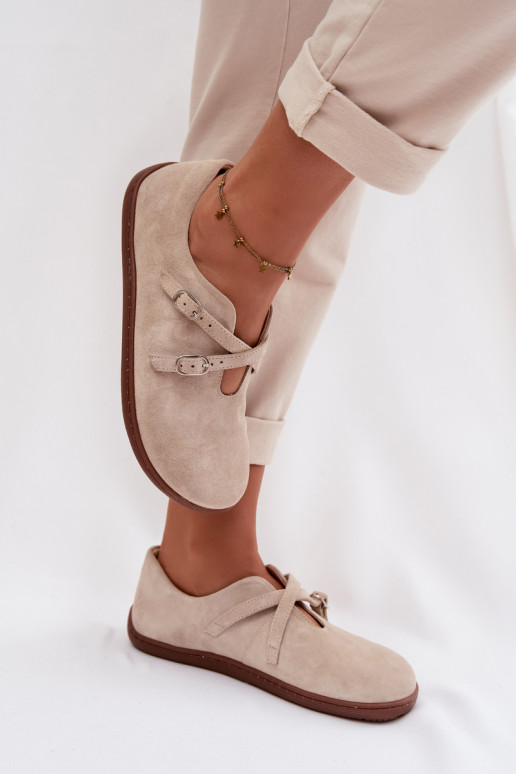 Pealhk seemisnakhsed jalatsid Barefoot Pealiste omad Triipudega Zazoo N1271 Elevandiluu värvi