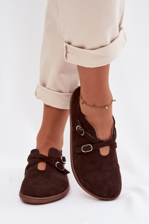 Pealhk seemisnakhsed jalatsid Barefoot Pealiste omad Triipudega Zazoo N1271 Czekoladosissee