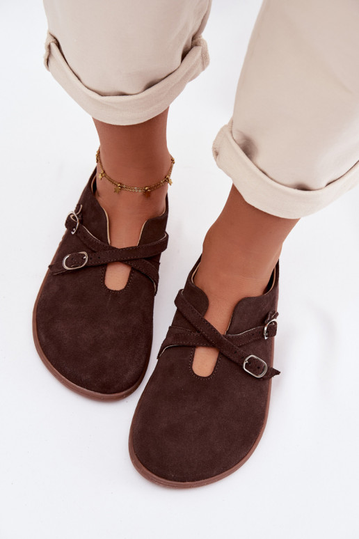 Pealhk seemisnakhsed jalatsid Barefoot Pealiste omad Triipudega Zazoo N1271 Czekoladosissee