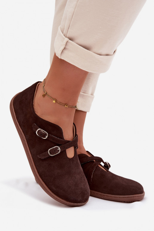 Pealhk seemisnakhsed jalatsid Barefoot Pealiste omad Triipudega Zazoo N1271 Czekoladosissee