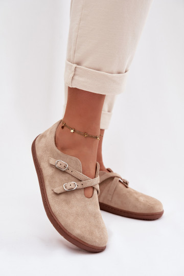 Pealhk seemisnakhsed jalatsid Barefoot Pealiste omad Triipudega Zazoo N1271 beeži värvi 2