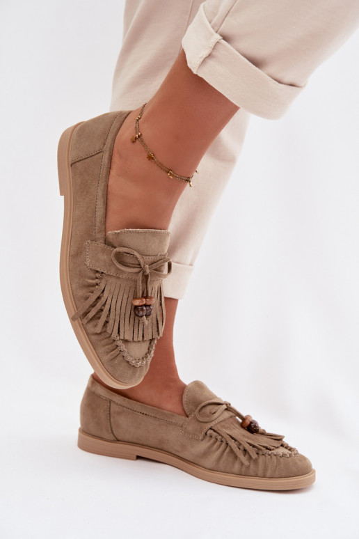 naiste mokassiinid narmastega I Korallidikami Rohelist värvi Teressa