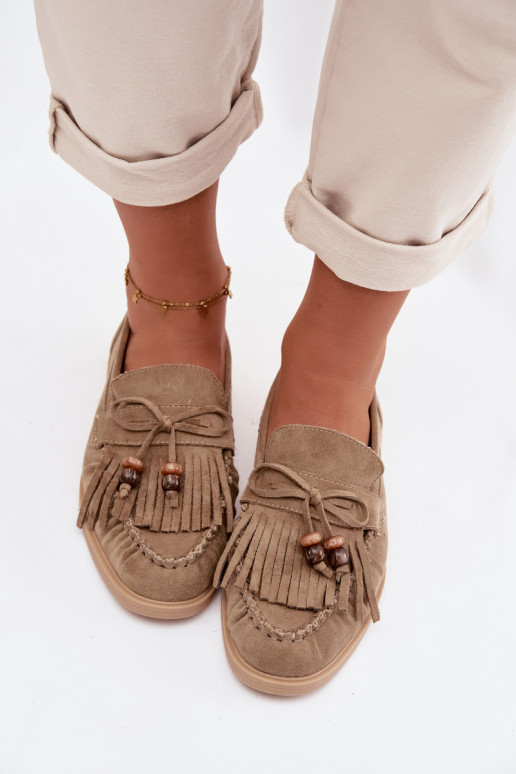 naiste mokassiinid narmastega I Korallidikami Rohelist värvi Teressa