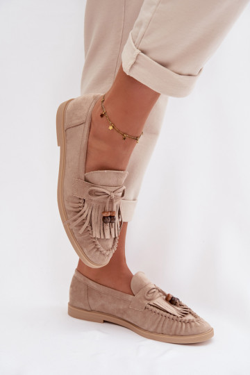 naiste mokassiinid narmastega I Korallidikami beeži värvi Teressa