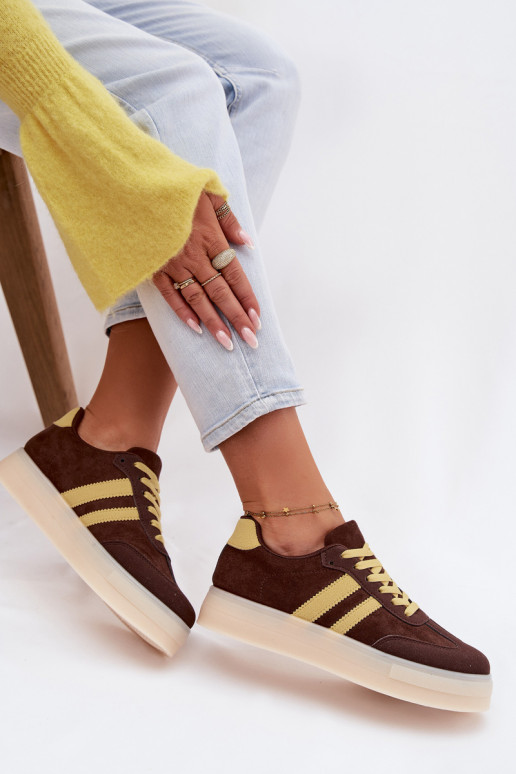 Sneakers tüüpi jalanõud Pealiste omad platvormiga Czekoladosissee Giselia