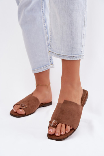 Sussid Pealiste korter Koos Ornate Detalem Eco Suedeosissee pruunid värvi Selavine