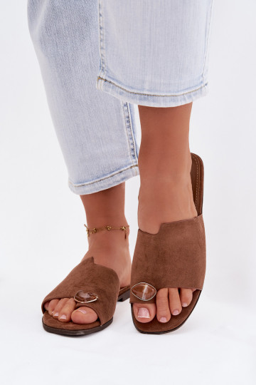 Sussid Pealiste korter Koos Ornate Detalem Eco Suedeosissee pruunid värvi Selavine 2