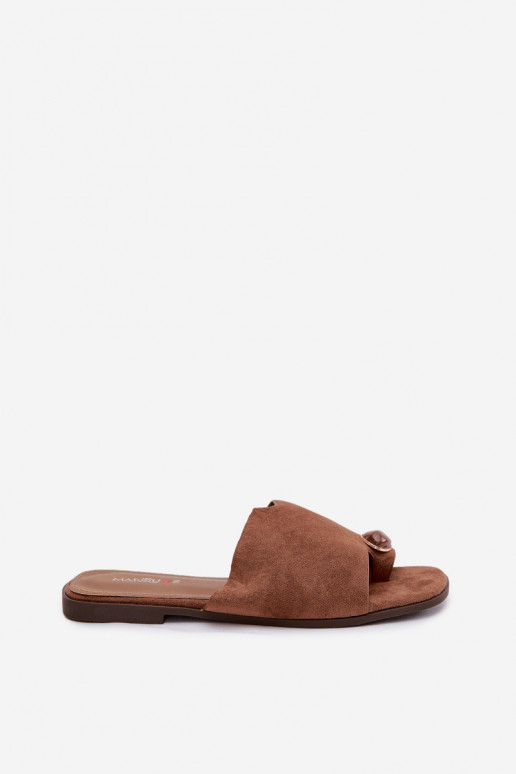 Sussid Pealiste korter Koos Ornate Detalem Eco Suedeosissee pruunid värvi Selavine