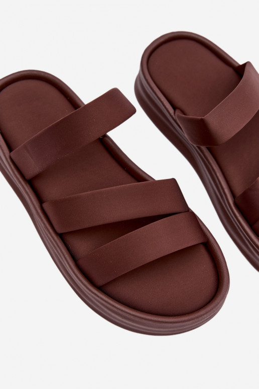 Riidest naiste plätud platvormiga Triipudega Czekoladosissee Liorine