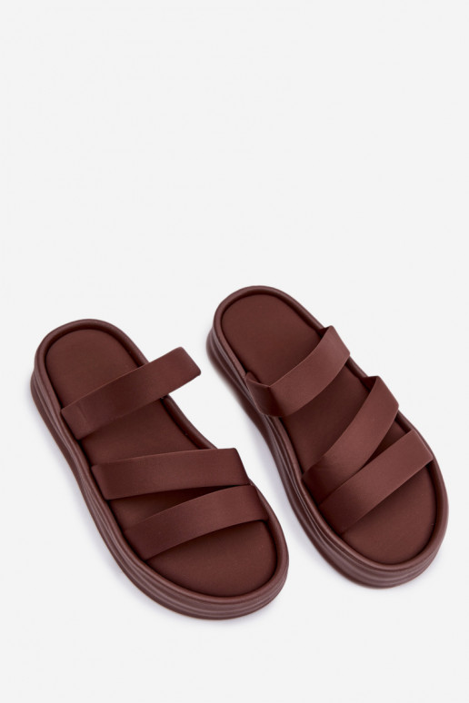 Riidest naiste plätud platvormiga Triipudega Czekoladosissee Liorine