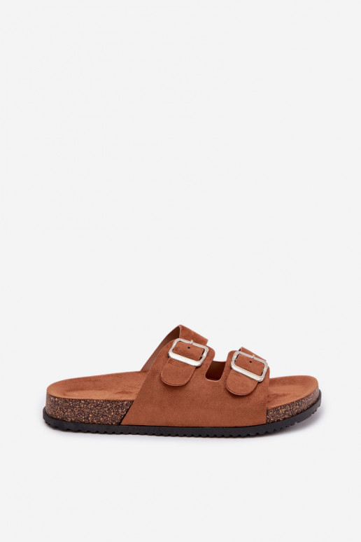 naiste plätud neetide ja pandlaga pruunid värvi Oliena