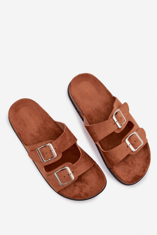 naiste plätud neetide ja pandlaga pruunid värvi Oliena