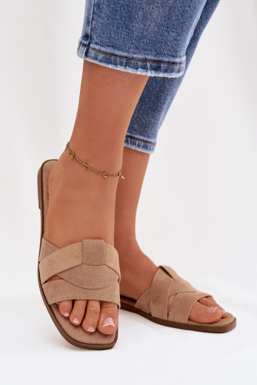 Sussid Pealiste korter Triipudega Eco Suedeosissee beeži värvi Florane