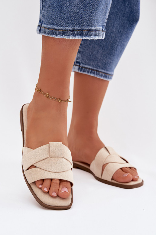 Sussid Pealiste korter Triipudega Eco Suedeosissee Elevandiluu värvi Florane