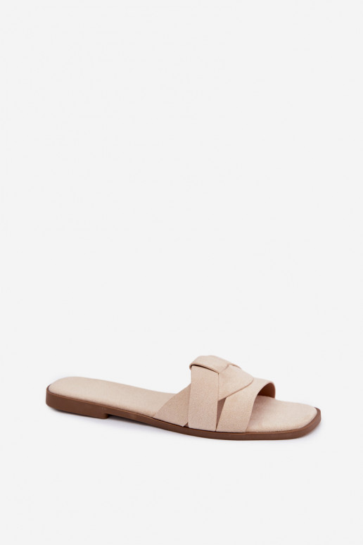 Sussid Pealiste korter Triipudega Eco Suedeosissee Elevandiluu värvi Florane