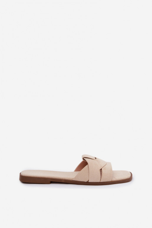 Sussid Pealiste korter Triipudega Eco Suedeosissee Elevandiluu värvi Florane