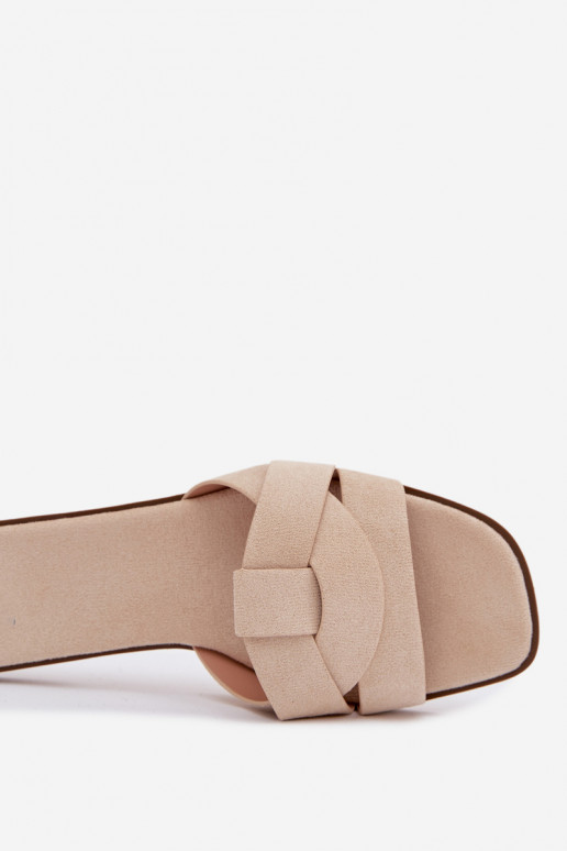 Sussid Pealiste korter Triipudega Eco Suedeosissee Elevandiluu värvi Florane