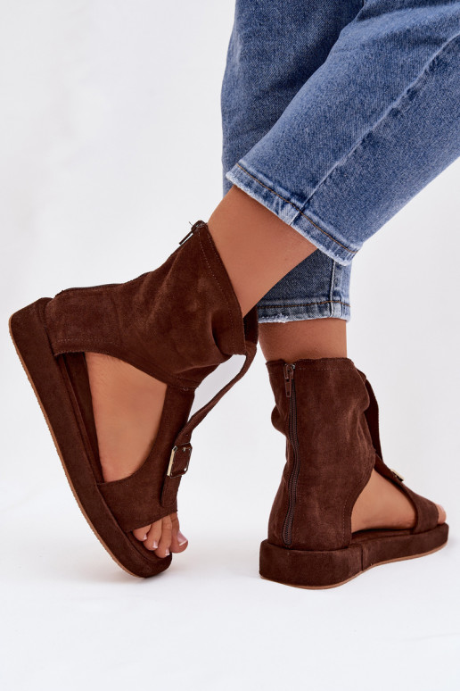 Pealistesandaalid madala säärega Czekoladosissee Coralya