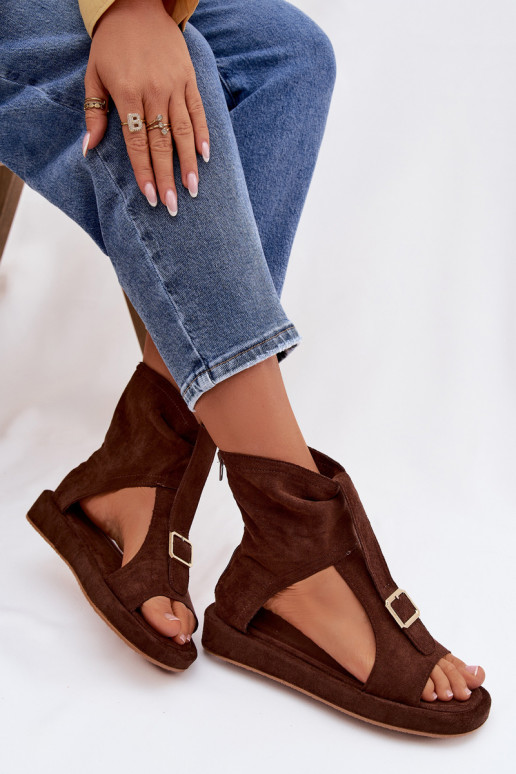 Pealistesandaalid madala säärega Czekoladosissee Coralya