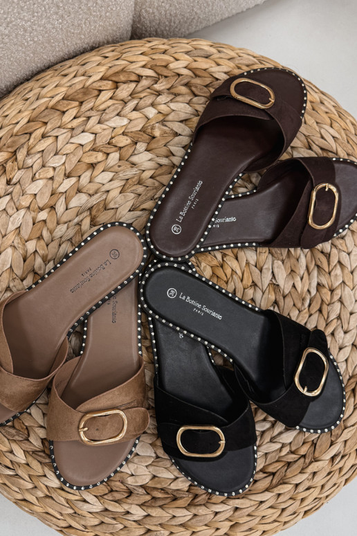 naiste plätud laiade nööridega Kuldse pandlaga Czekoladosissee Selivelle