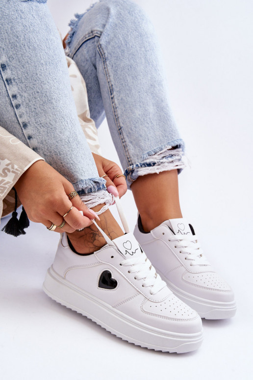 Klassikalise mudeli spordijalatsid Südamega Valget-msuud Amore