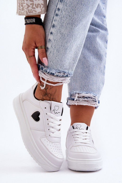 Klassikalise mudeli spordijalatsid Südamega Valget-msuud Amore