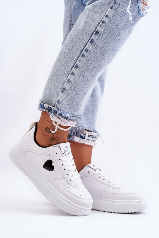 Klassikalise mudeli spordijalatsid Südamega Valget-msuud Amore