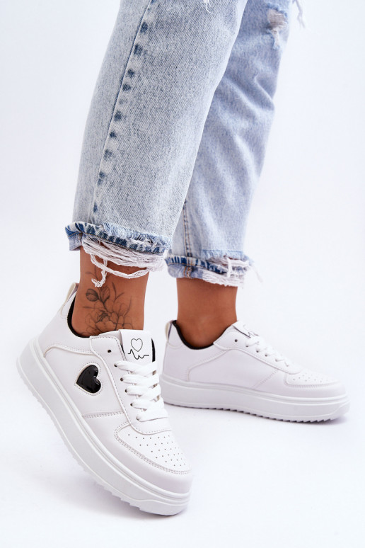 Klassikalise mudeli spordijalatsid Südamega Valget-msuud Amore