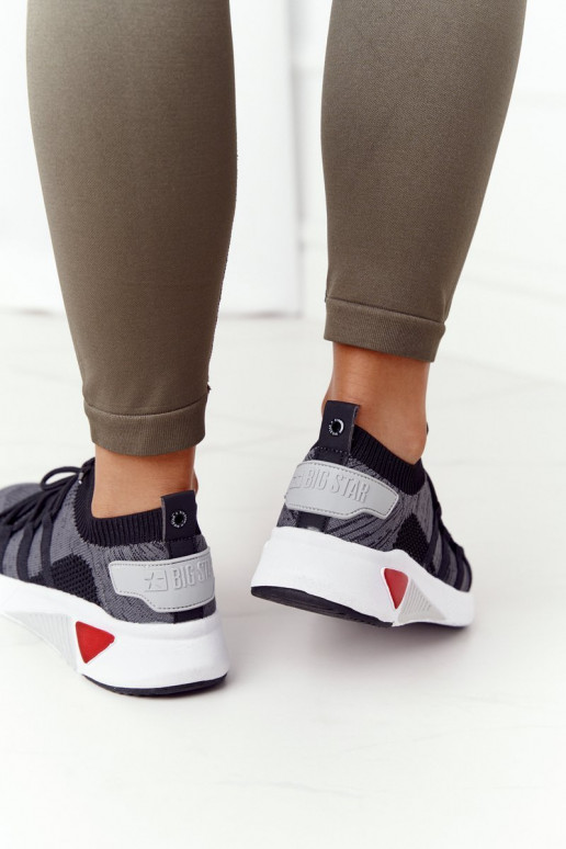 Pealiste omad Sportliku stiiliga jalanõud Memory Foam Big Star HH274532 halli värvi