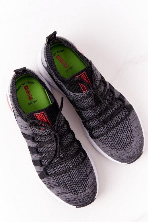 Pealiste omad Sportliku stiiliga jalanõud Memory Foam Big Star HH274532 halli värvi