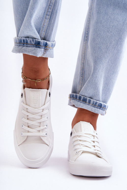 Pealiste madalast materjalist vabaaja jalanõud Big Star KK274008 valget värvi