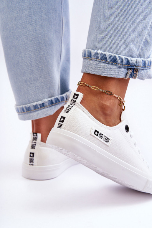 Pealiste madalast materjalist vabaaja jalanõud Big Star KK274008 valget värvi